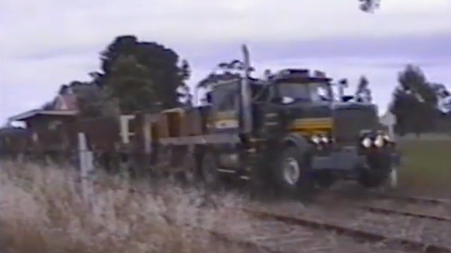 Australia tried to pull trains with semi-trailers. This is how it went